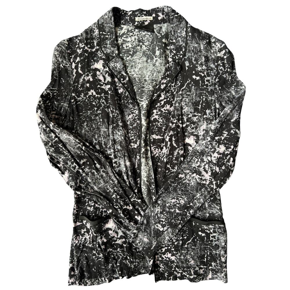 Scotch & Soda Maison Scotch Abstract Marble Open Lapel Blazer Jacket